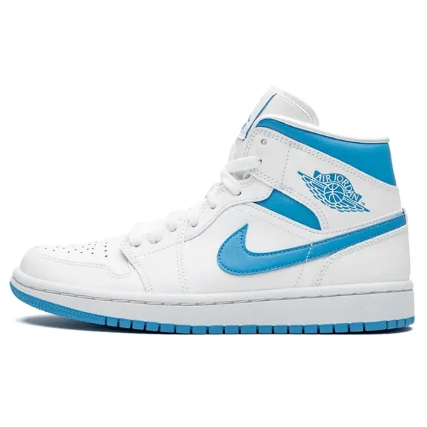 Nike Nike Air Jordan 1 Mid, White/DK Powder Blue-White, BQ6472 114, EUR 36.5 — vergelijk prijzen bij 1 winkel