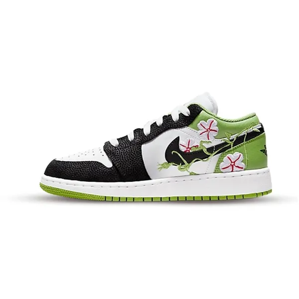 Nike Nike Air Jordan 1 Low SE - Maat 40 - Sneakers - Zwart/Wit/Groen — vergelijk prijzen bij 1 winkel