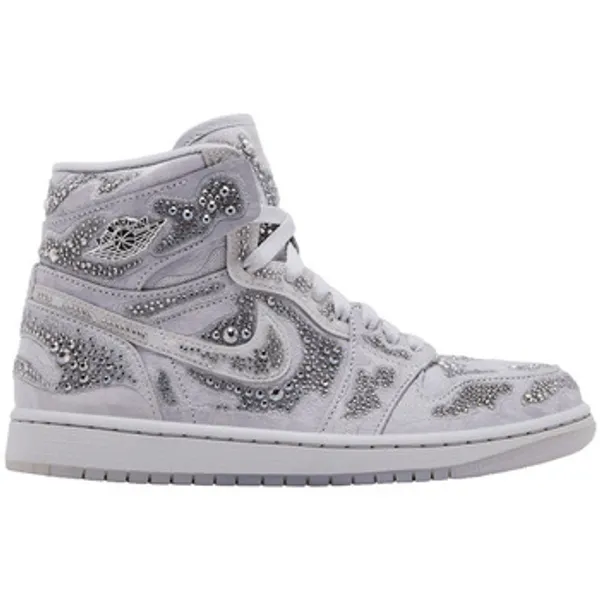 Nike Hoge Sneakers Nike Jordan 1 Retro High OG Swarovski Vast Grey (Women's) — vergelijk prijzen bij 1 winkel