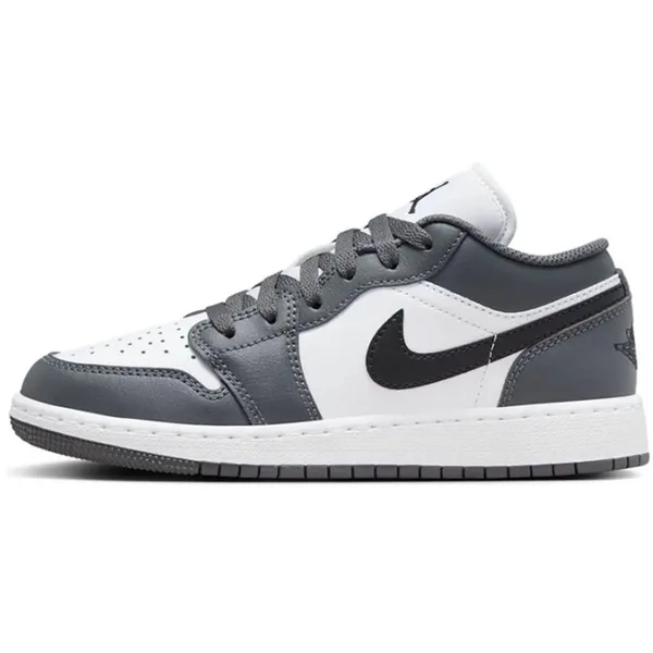 Nike Nike Air Jordan 1 Low GS - Maat 38 - Grijs / Wit / Zwart - Sneakers Unisex - Doos Zonder Deksel — vergelijk prijzen bij 1 winkel