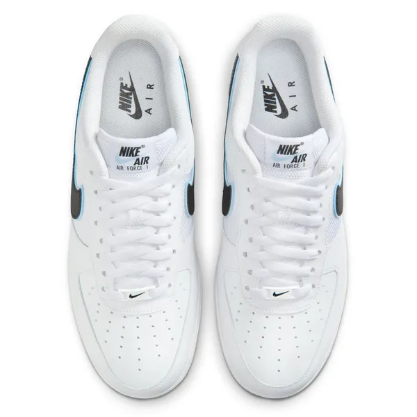 Nike Air Force 1 Low '07 White Black Hydrogen Blue Wit/Zwart/Blauw, foto 2 van 3