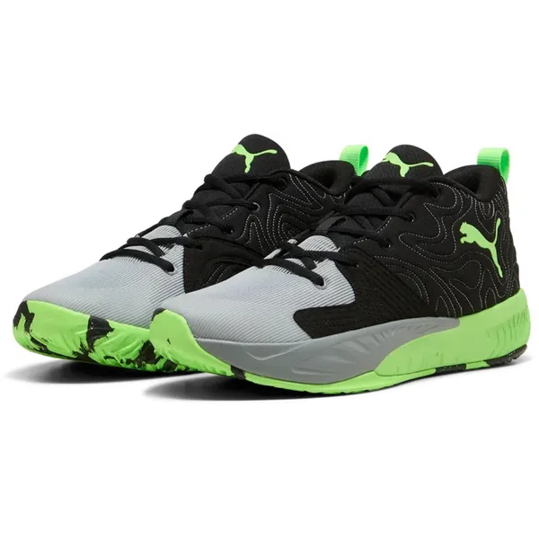 PUMA Unisex Court Pro 3 Mid Basketbalschoenen 313830-02 Black/Green