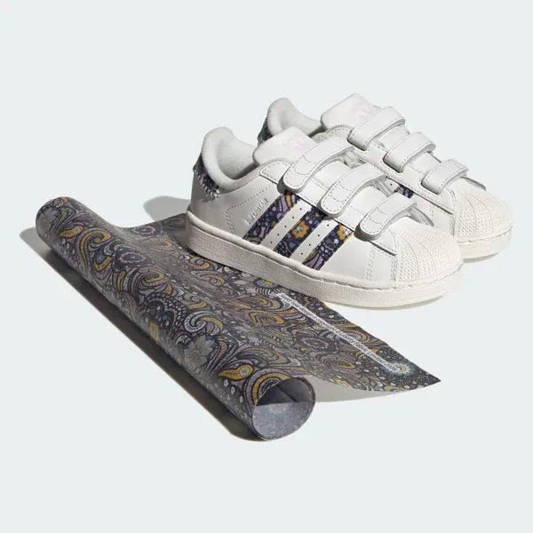 Liberty London Adidas Superstar II Comfort Closure Core White/Orchid Fusion/Gum, foto 2 van 4