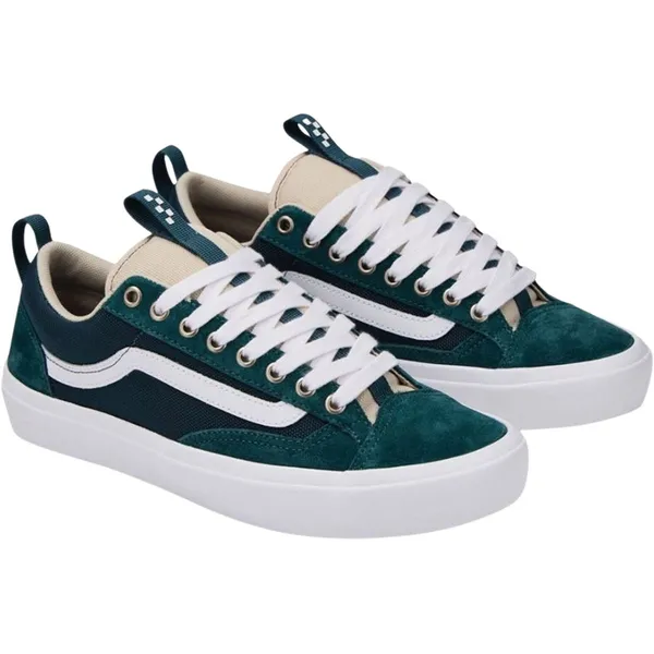 Vans Skate Old Skool 36 donkergroen - beige - wit