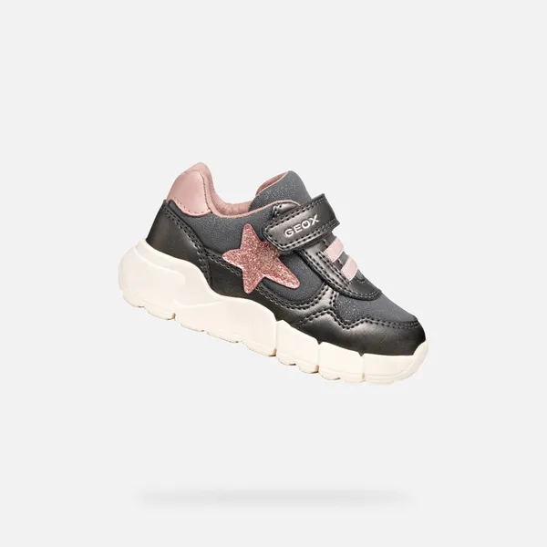 Geox Flexyper Mini Donkergrijs/Lichtroze
