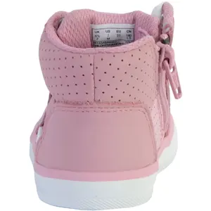 Clarks City Flake leren sportschoenen met hoge bovenkant voor kinderen roze