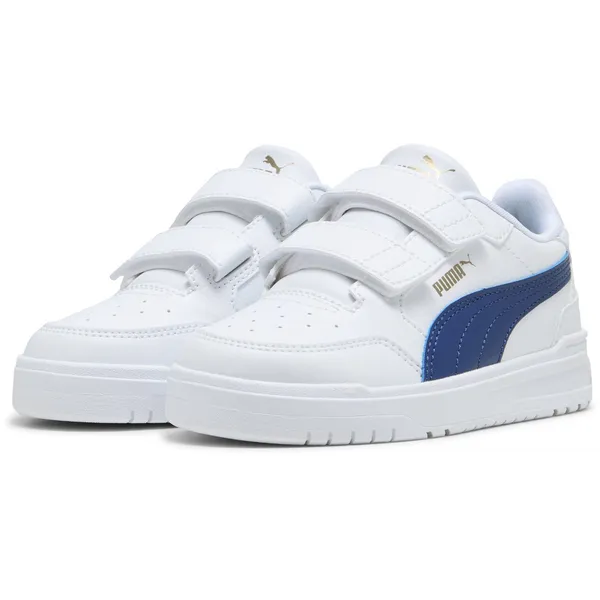 Puma Shuffle Downtown Lo V PS White-Clyde Royal-Gold, vergelijk prijzen bij 2 winkels