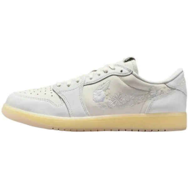 Nike 1 Retro Low OG Rabbit Floral Swoosh Wit, foto 2 van 2