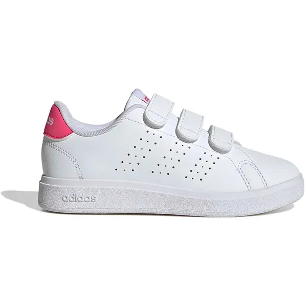 adidas Advantage Base 2.0 Gymnastikskor För Barn White/Real Pink (Wit) Kids, vergelijk prijzen bij 1 winkel