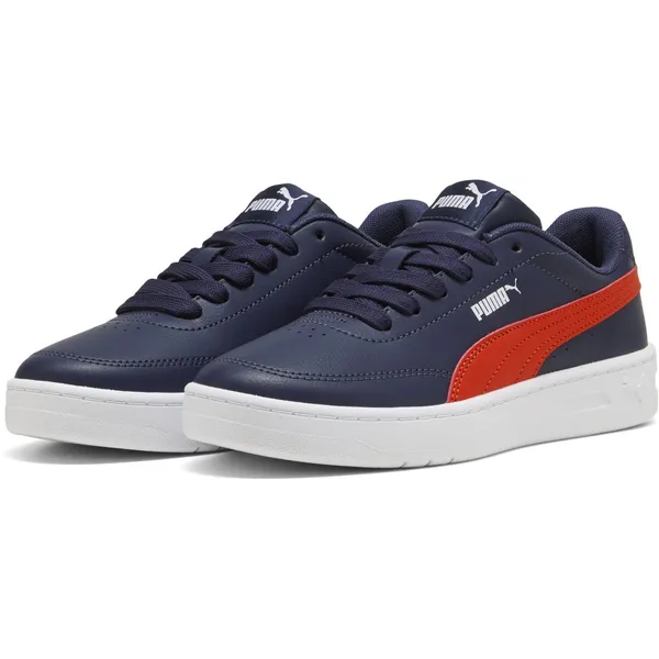 Puma Court Classic Clean PUMA Navy-Red Flash