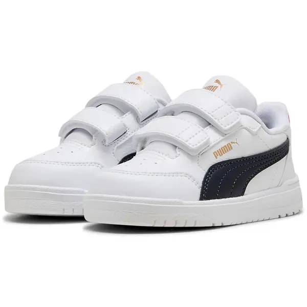 Puma Shuffle Downtown V Schoenen Wit EU Kinderen White / New Navy / For All Time Red