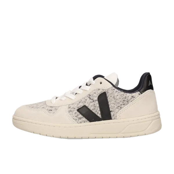 Veja V-10 Flannel Off-white/Zwart, vergelijk prijzen bij 1 winkel