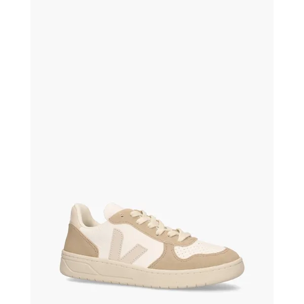 Veja V-10 Chromefree Leather Wit/Bruin/Beige, foto 2 van 2