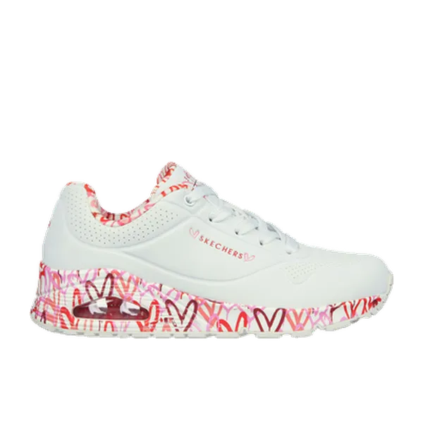 Skechers Uno Loving Love Tige en Durabuck Wit, vergelijk prijzen bij 1 winkel