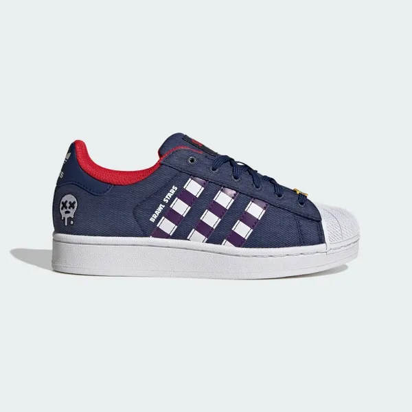 adidas Brawl Stars Superstar II Dark Blue/Violet/Cloud White, vergelijk prijzen bij 1 winkel