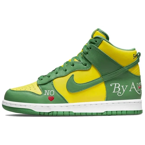 Nike SB Dunk High Supreme By Any Means Brazil Varsity Maize/Pine Green-White, vergelijk prijzen bij 1 winkel