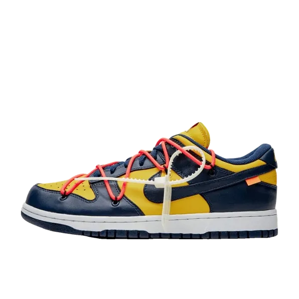 Nike Dunk Low Off-white Michigan University Gold/Midnight Navy-White (Goud), vergelijk prijzen bij 1 winkel