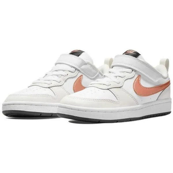 Nike Court Borough Low 2 Wit Metallic Brons PS, vergelijk prijzen bij 1 winkel