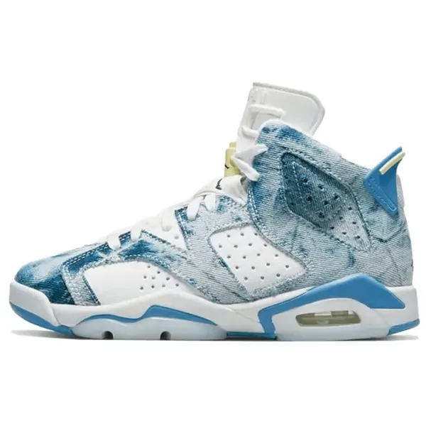 Air Jordan 6 Retro Washed Denim (2022) (GS) White/Dutch Blue-Citron-Black, vergelijk prijzen bij 1 winkel
