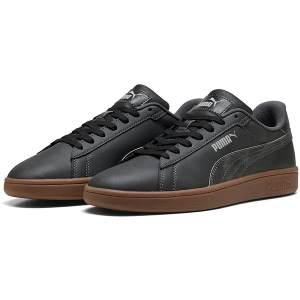 Puma Smash 3.0 Crafted Leather Black Moddy-Gray, vergelijk prijzen bij 1 winkel