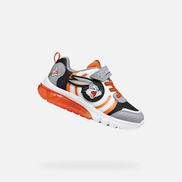 Geox Sneakers Grijs/Oranje, vergelijk prijzen bij 1 winkel