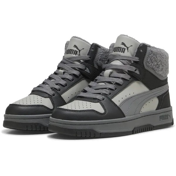 Puma Rebound Slam Mid Cozy Jr Gray Echo-Slate Sky-Black, vergelijk prijzen bij 2 winkels