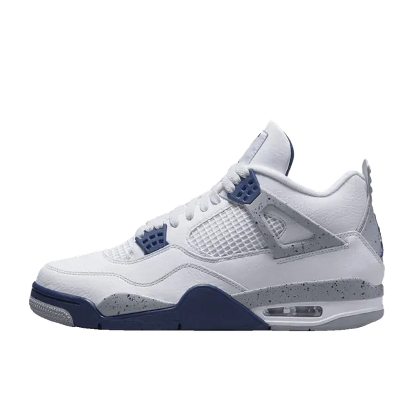 Air Jordan 4 Retro White/Midnight Navy/Light Smoke Grey/Fire Red/Wit Blauw, vergelijk prijzen bij 1 winkel