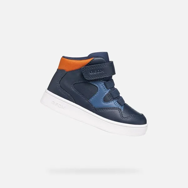 Geox Eclyper B Blauw/Marine/Oranje Kids, vergelijk prijzen bij 1 winkel