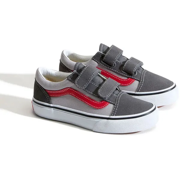 Vans Old Skool V Pewter/Racing Red Kids, vergelijk prijzen bij 1 winkel