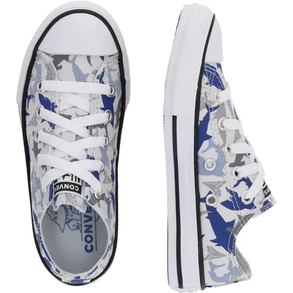 Converse Chuck Taylor All Star Haaienprint (Shark Bite) Canvas Wit/Blauw (Photon Dust) Kids, vergelijk prijzen bij 1 winkel