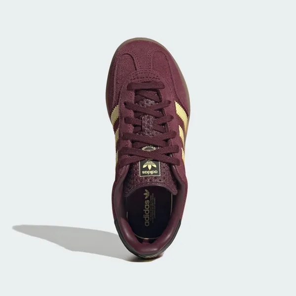 adidas Gazelle Maroon Almost Yellow Gold Metallic Kids, foto 2 van 4