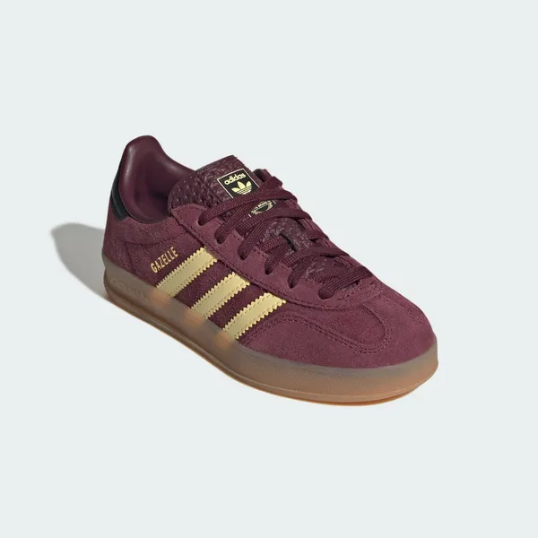 adidas Gazelle Maroon Almost Yellow Gold Metallic Kids, foto 4 van 4