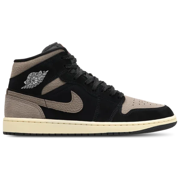 Jordan Aj1 Mid Zwart Leer, vergelijk prijzen bij 1 winkel