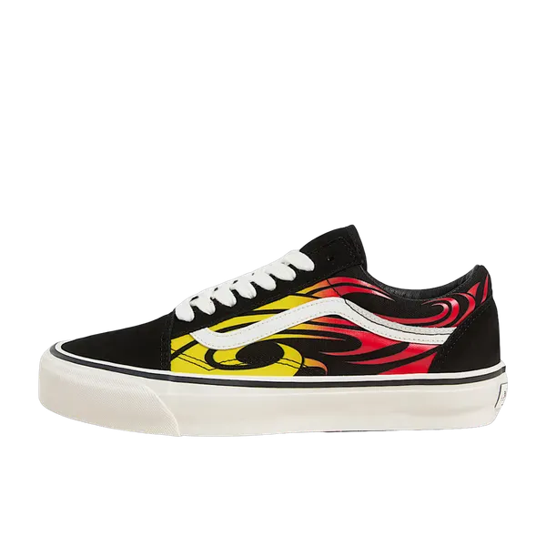Vans Old Skool 36 LX Warped Tour Black Flame Black Orange Red, vergelijk prijzen bij 1 winkel