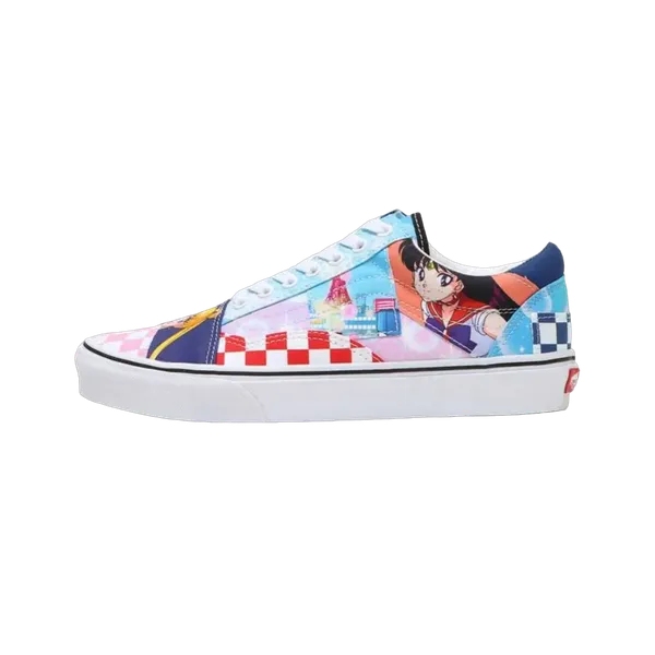 Vans Old Skool Patchwork Pretty Guardian Sailor Moon Multicolor Pink Blue, vergelijk prijzen bij 1 winkel