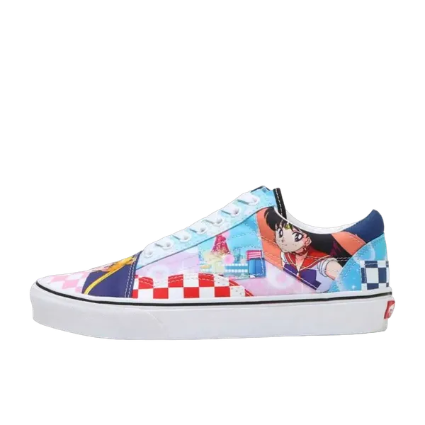 Vans Old Skool Patchwork Pretty Guardian Sailor Moon Multicolor Pink Blue, vergelijk prijzen bij 1 winkel