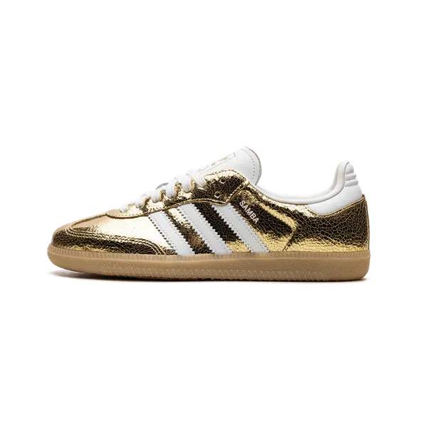 adidas Samba OG Gold Metallic Cracked Leather, foto 2 van 2