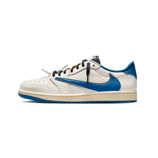 Travis Scott x Fragment Design x Air Jordan 1 Low OG Military Blue, foto 2 van 2