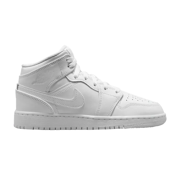 Jordan 1 Mid Triple White (2023) (GS), vergelijk prijzen bij 1 winkel