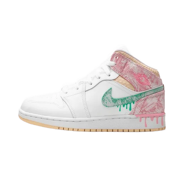 Jordan 1 Mid Paint Drip (GS), foto 2 van 2