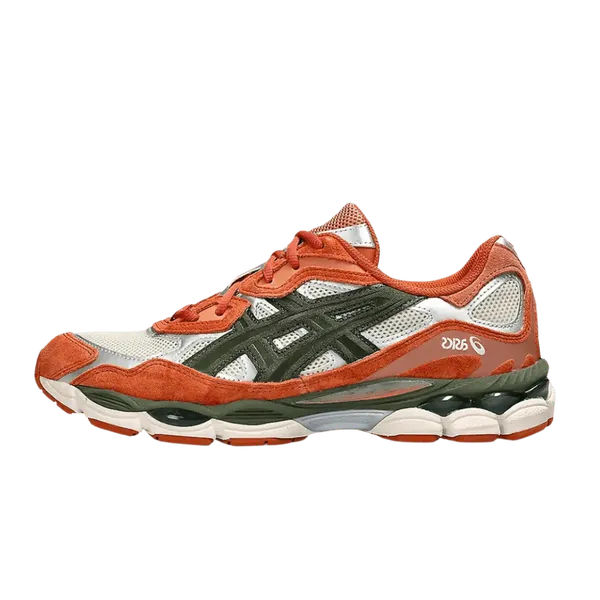 ASICS Gel-NYC Oatmeal Forest Green Orange, foto 2 van 2