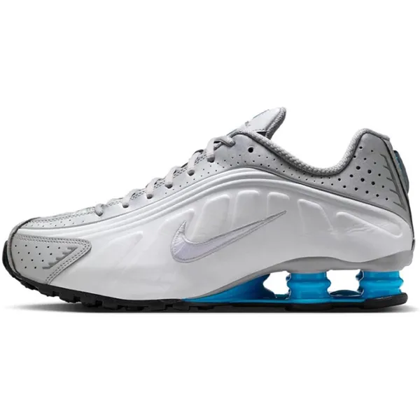 Nike Shox R4 Metallic Silver White Blue Lagoon, vergelijk prijzen bij 1 winkel