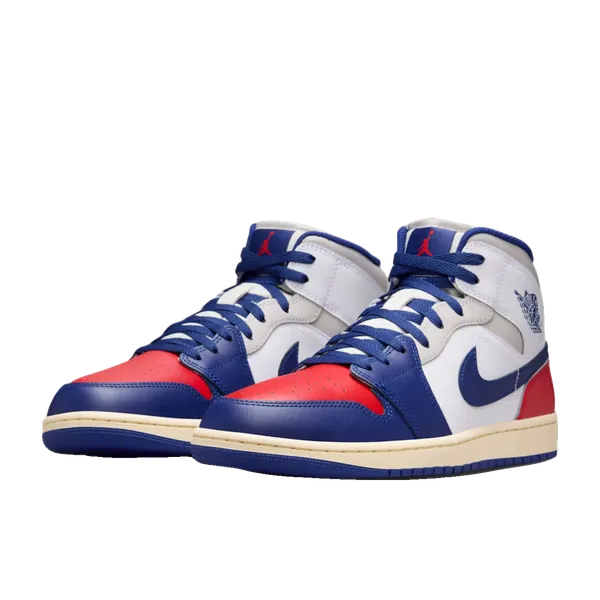 Air Jordan 1 Mid Wit/Blauw/Rood, vergelijk prijzen bij 1 winkel