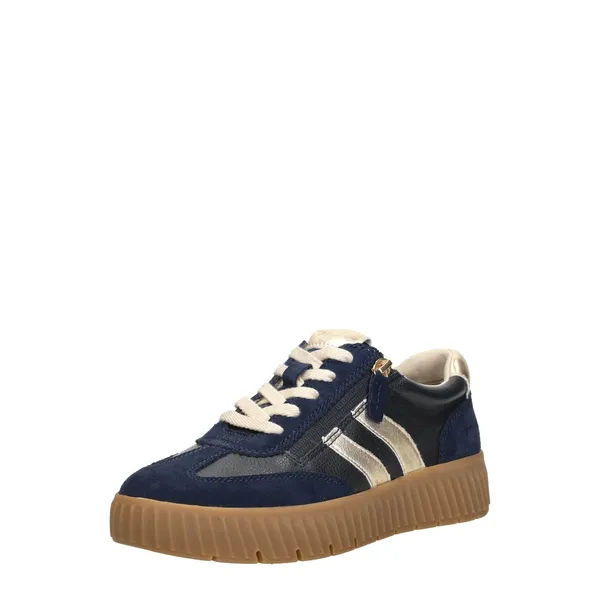 Tamaris Wide Fit Lage Sneakers Blauw, foto 2 van 4