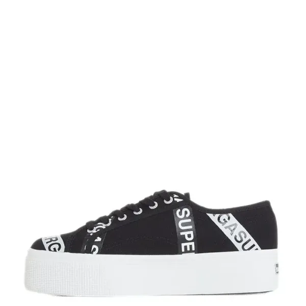 Superga 2790 Lettering Tape Jellysole Zwart, vergelijk prijzen bij 1 winkel