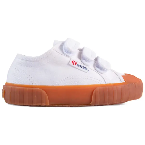 Superga 2980-Kids Straps Drill Wit, vergelijk prijzen bij 1 winkel