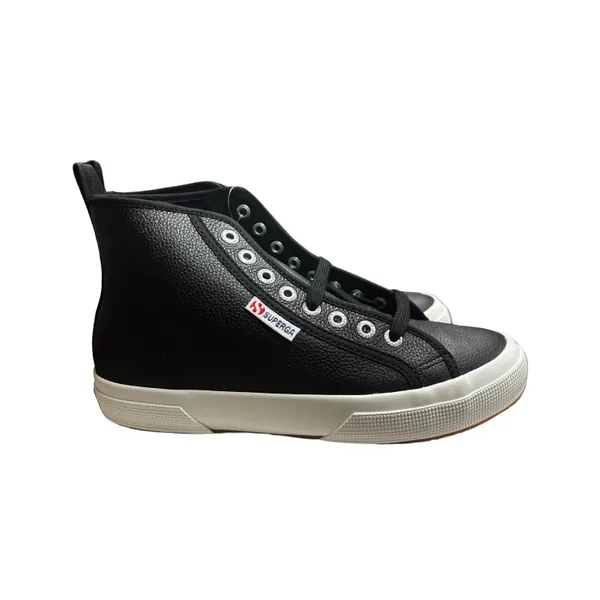Superga 2750 Mid Tumbled Leather Zwart, vergelijk prijzen bij 1 winkel