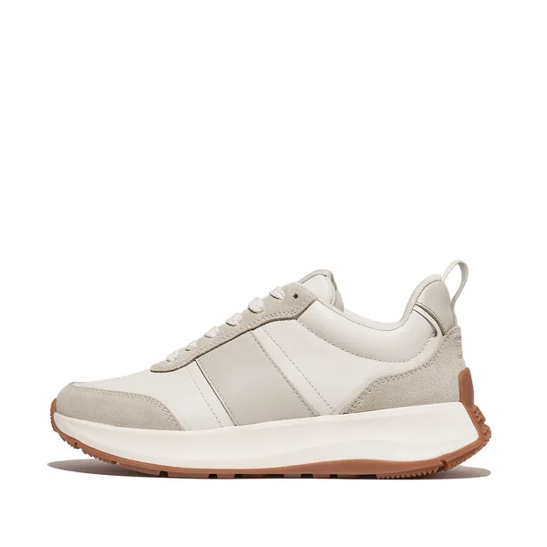 FitFlop F-Mode Flow Leather & Suede Mix Wit, vergelijk prijzen bij 1 winkel