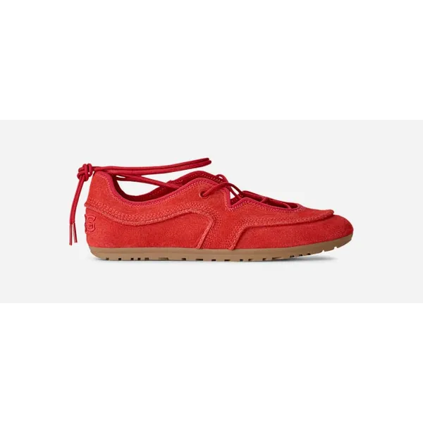 UGG Quill-Balletsneaker in Red Pepper, vergelijk prijzen bij 1 winkel
