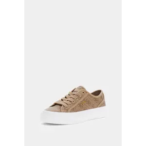 Guess Jelexa Sneakers Van Imitatieleer beige